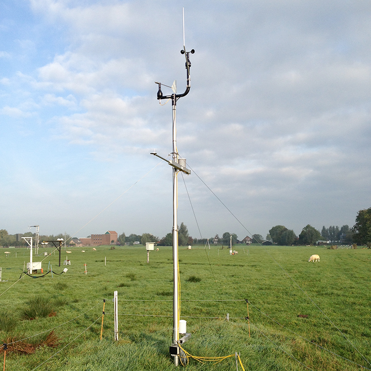 Traditional weather station with anemometer