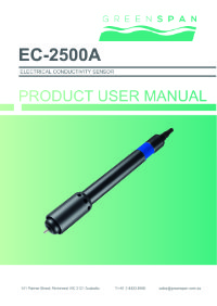 Electrical Conductivity sensor user manual