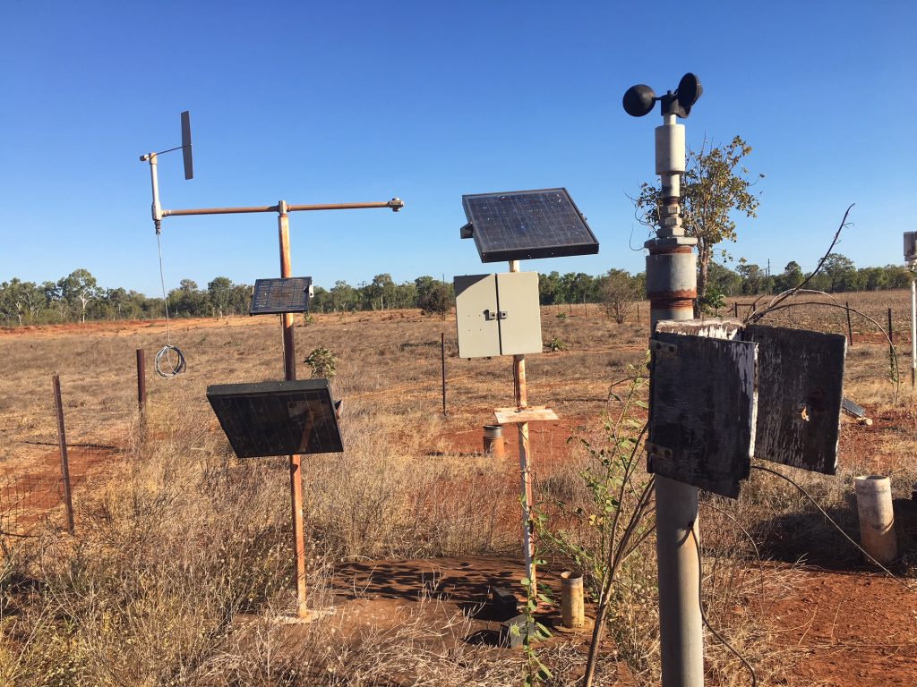 An old but still functioning traditional weather station